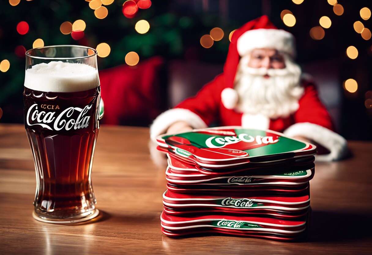 Sous-bocks Coca-Cola Père Noël x 12 : collection Vintage pour les Fêtes
