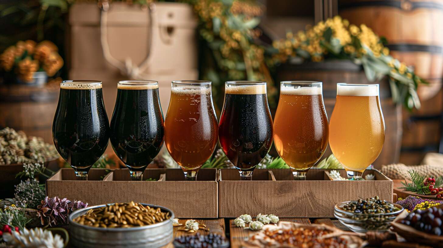 Assortiment idéal pour dégustation de bières artisanales en coffret