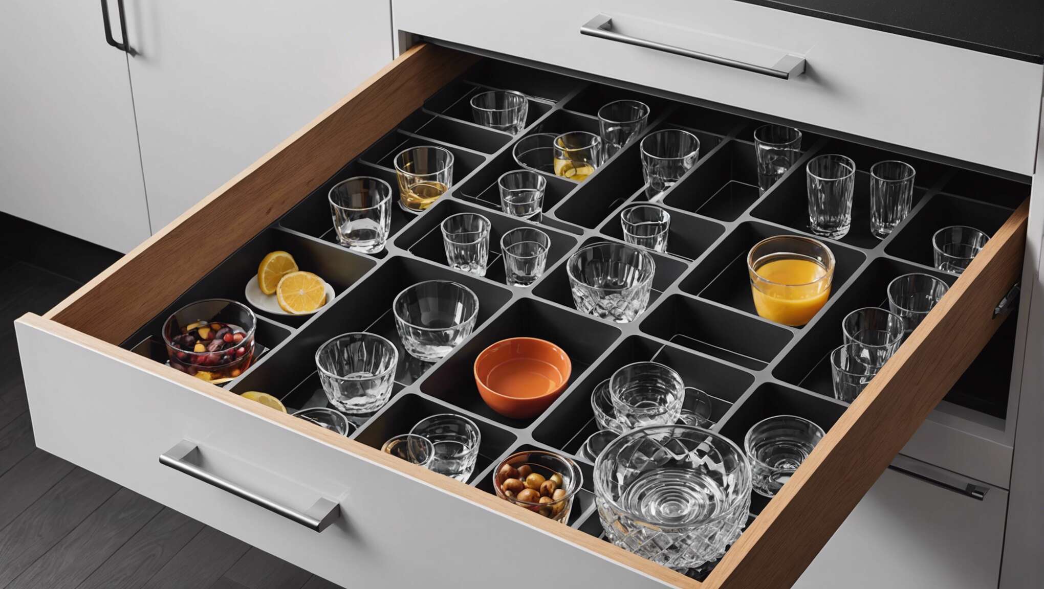 Rangement intelligent : pourquoi adopter le tiroir à verres ?