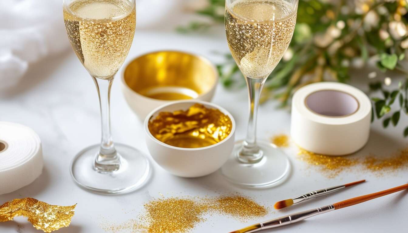 Tutoriel : décoration de flûtes à champagne pour un mariage mémorable