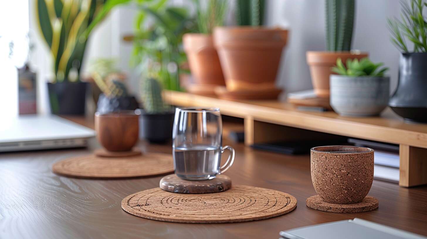 Protection et style : l&rsquo;importance des dessous de verre pour le bureau