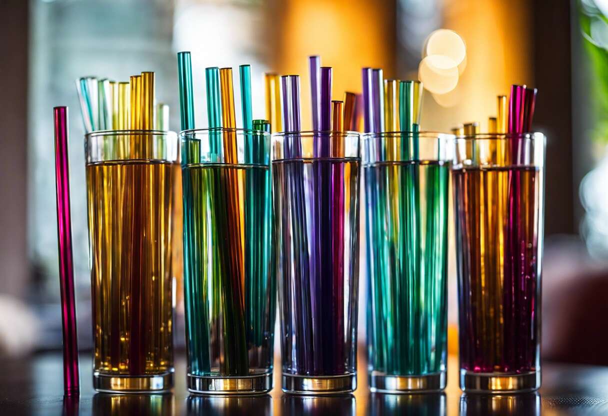 Pailles en verre : élégance et durabilité dans votre verre