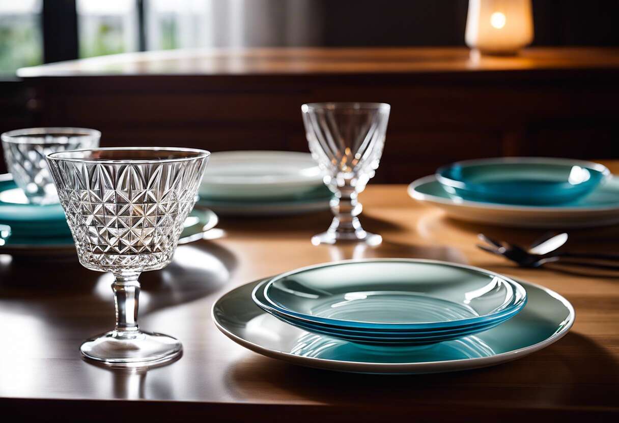 Choisir des assiettes en verre ou en porcelaine ? Avantages et comparatif