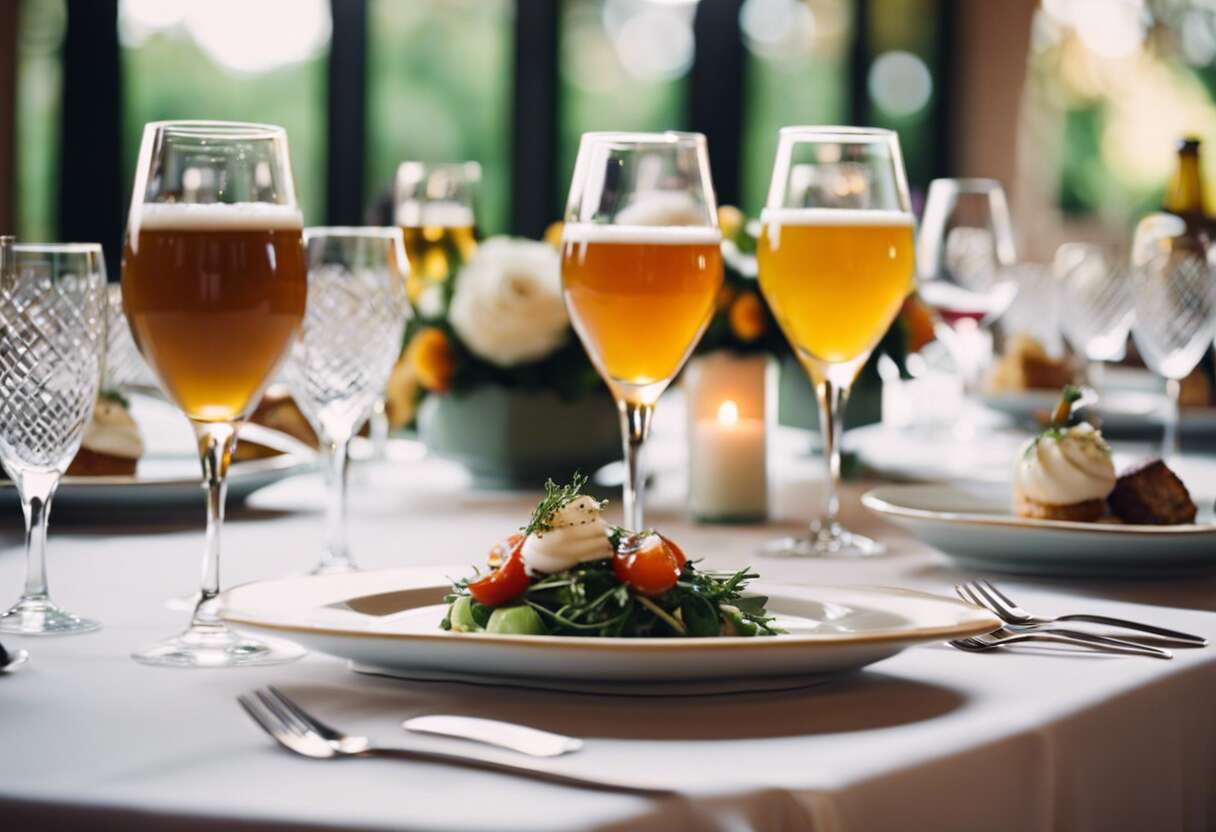 Mariage parfait : associer mets et verres à bière pour un dîner réussi