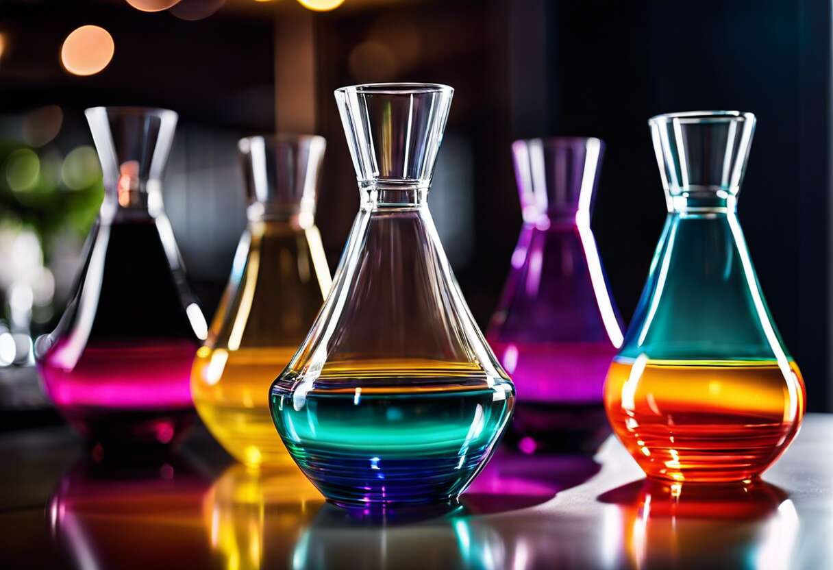 Le mariage du verre transparent et coloré dans les arts de la table