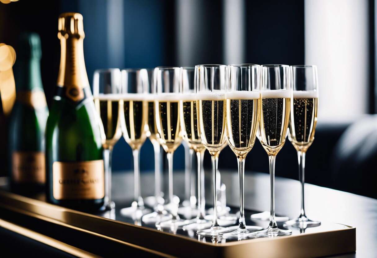 Investir dans les coffrets de flûtes à champagne de créateurs