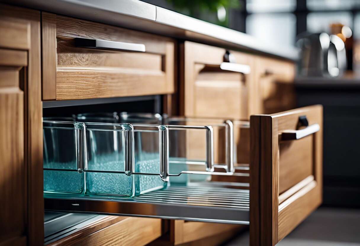 Utilisation judicieuse des séparateurs dans les tiroirs de cuisine