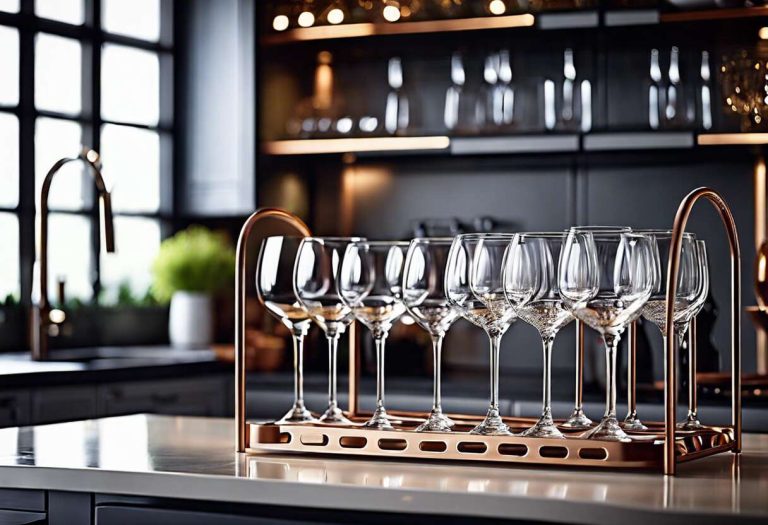 Support de verres à pied en métal pour bar de cuisine, organiseur en verre doré, support de rangement sous armoire, support de rangement pour lunettes, 68,5 x 18 x 5,5 cm