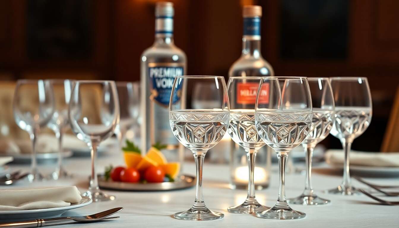 Types de verres adaptés à la vodka
