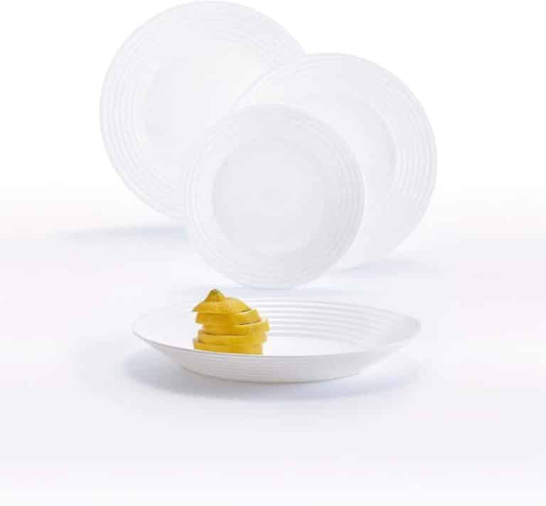 Service Assiettes Luminarc Harena - 18 Pièces Pour 6 Personnes - Modèle Noir