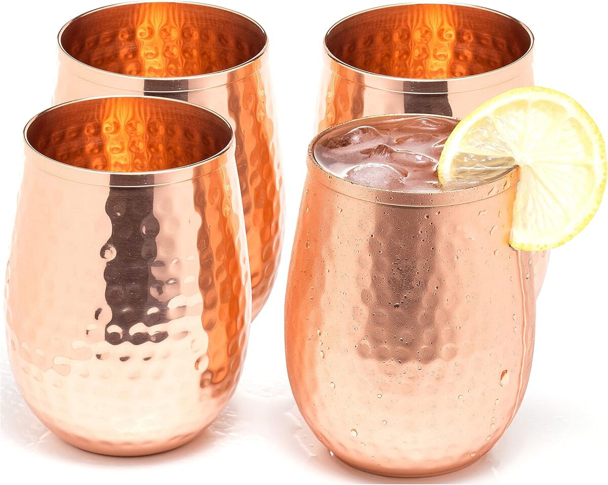 Avis sur les verres à vin Valent en cuivre martelé