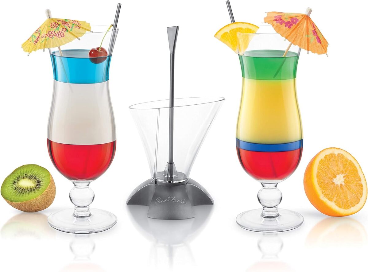Test : final Touch verseur multicouche et verres ouragan, ensemble 3 pièces