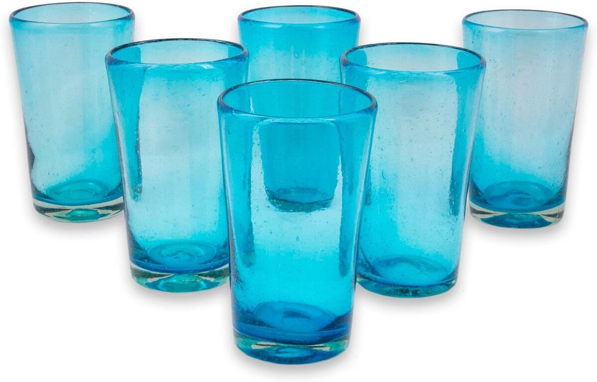 Test des verres Novica turquoise : élégance en aigue-marine