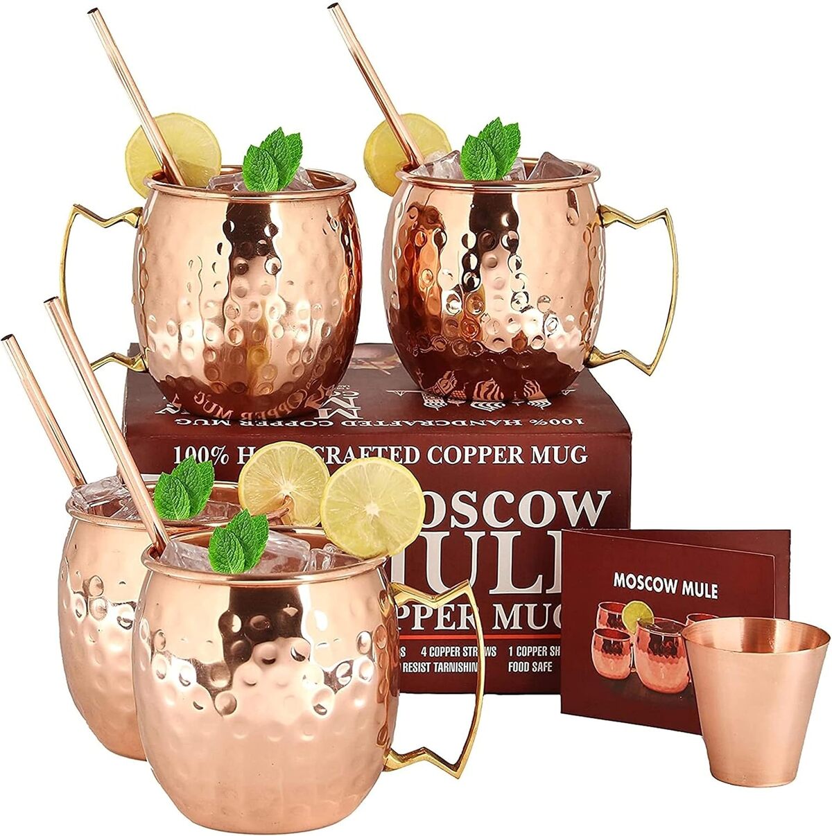 Avis sur la tasse Moscow Mule A29 en cuivre pur martelé (set de 4)