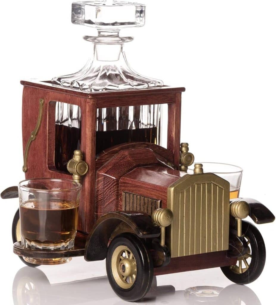 Avis sur l'ensemble décanteur à whisky Kemstood avec verres et support vintage