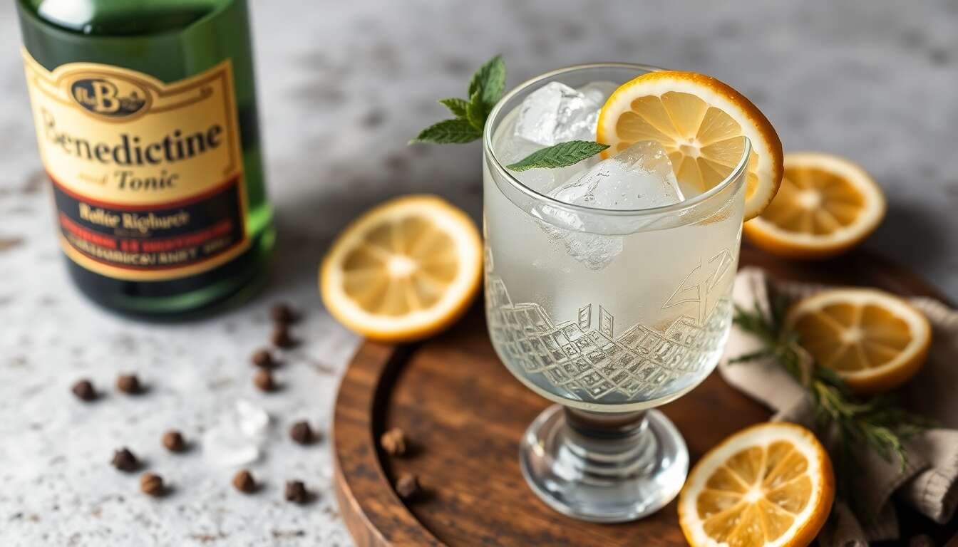 Recette du cocktail Bénédictine & Tonic : une alliance rafraîchissante