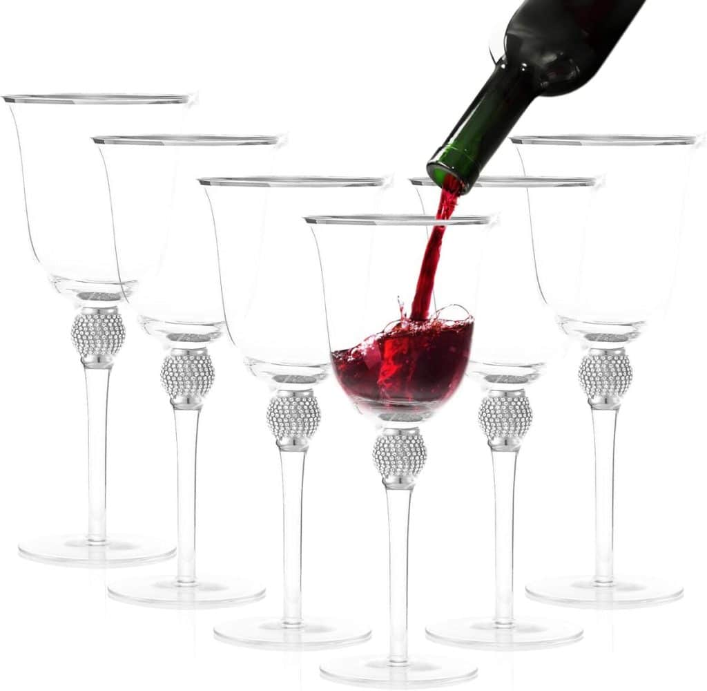 Avis sur les verres à vin Berkware en cristal avec bord argenté