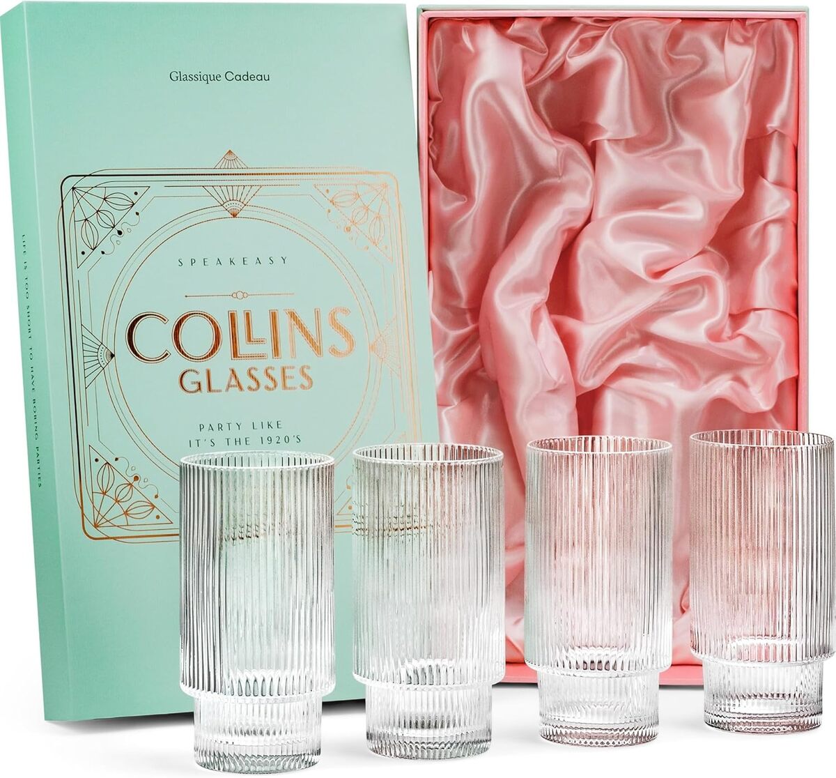 Avis : verres à cocktail Collins vintage cristal 414 ml