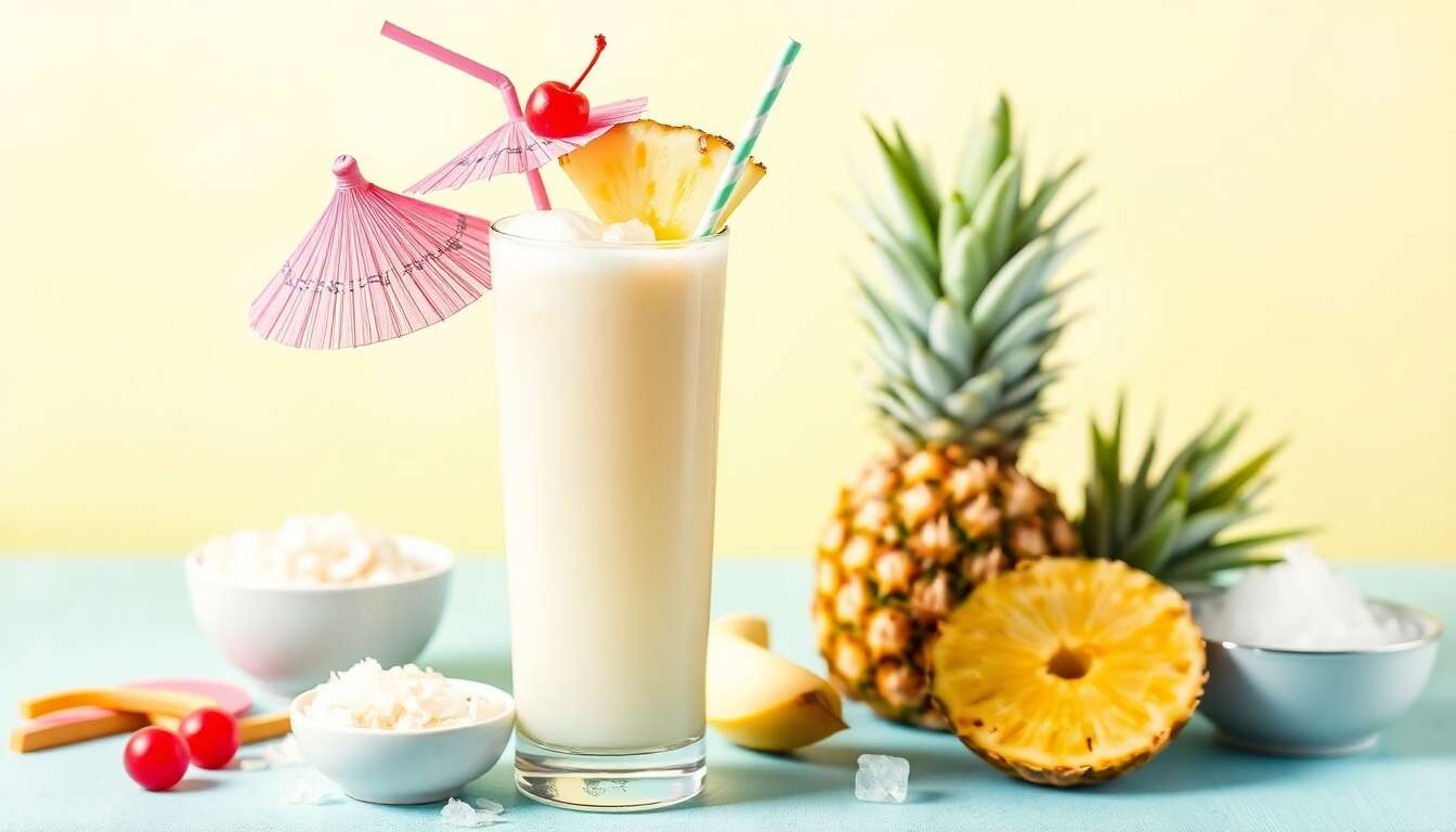 Recette Pina Colada sans alcool : rafraîchissement tropical