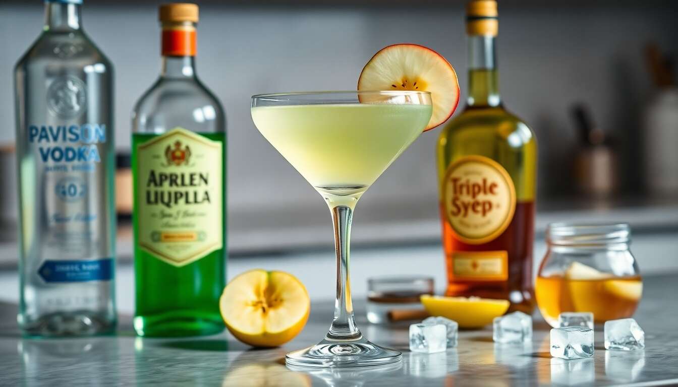 Recette Apple Martini : un cocktail fruité et rafraîchissant