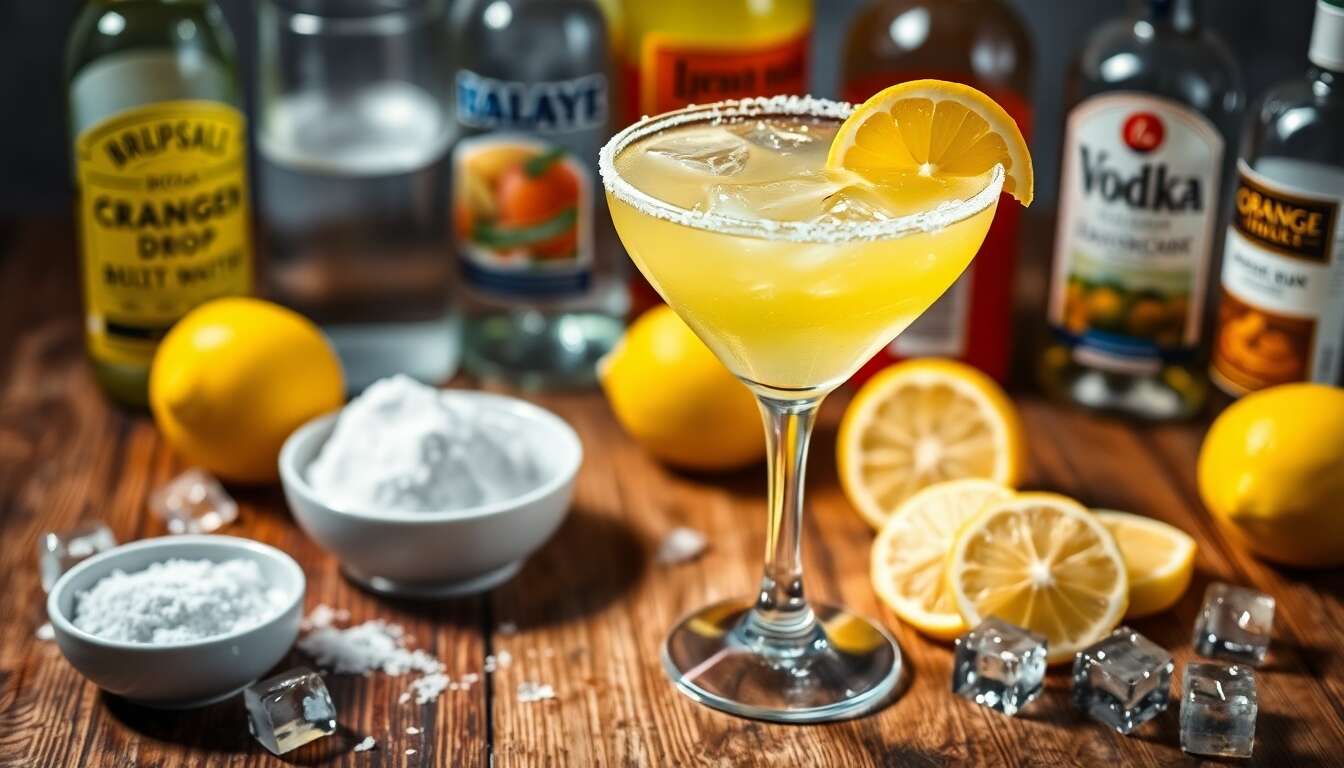 Recette du cocktail Lemon Drop : sucrée et rafraîchissante