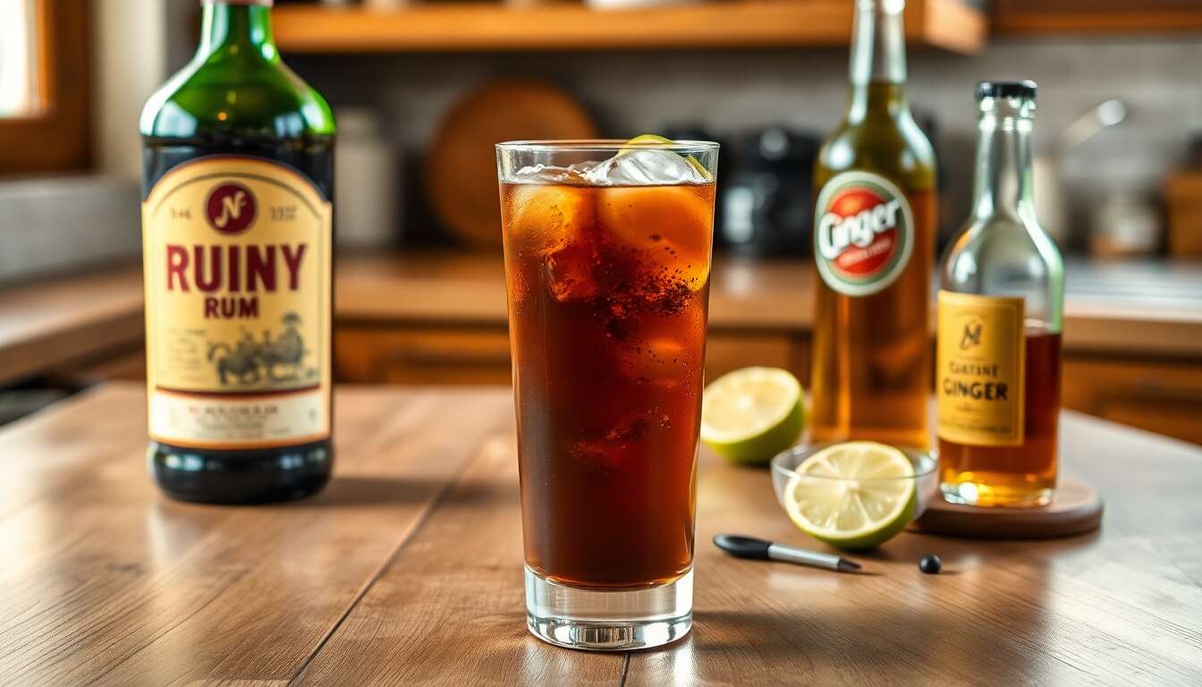 Recette du cocktail Dark 'n' Stormy : un classique à découvrir