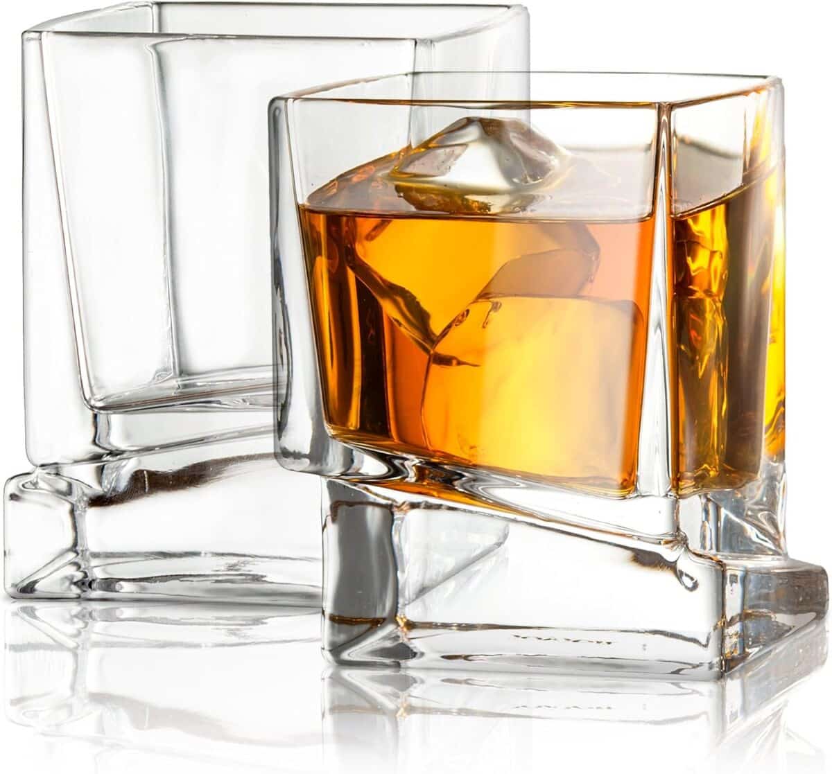 Avis sur les verres à whisky JoyJolt Carre : élégance et transparence