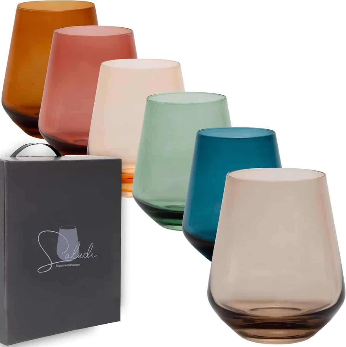 Verres Apéritif Déco Lot 6 Verres Pulegoso Memento Sans Pied Rouge