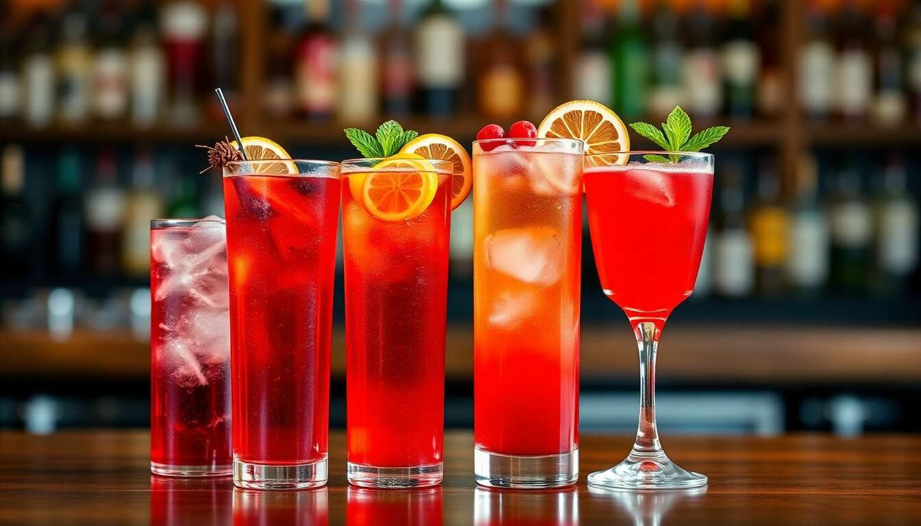 Cocktails au Gin : 4 Recettes Rouge à Découvrir