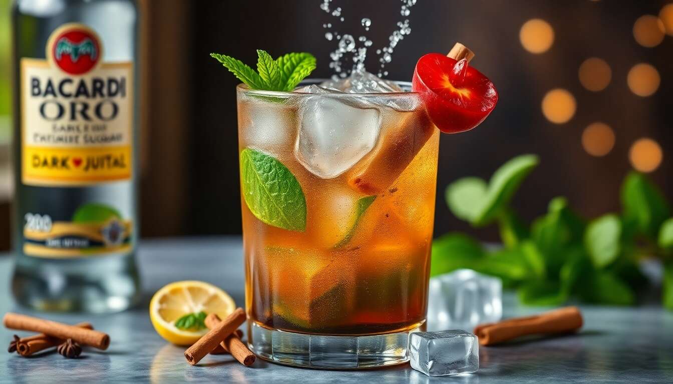 Recette du Bacardi Oro Dark Mojito : un Cocktail Épicé et Rafraîchissant