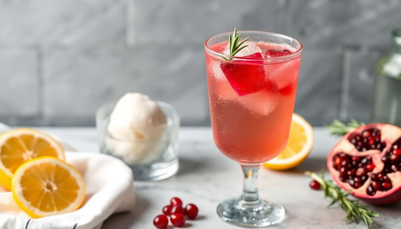 Recette Mocktail Grenade Romarin : fraîcheur et Saveurs