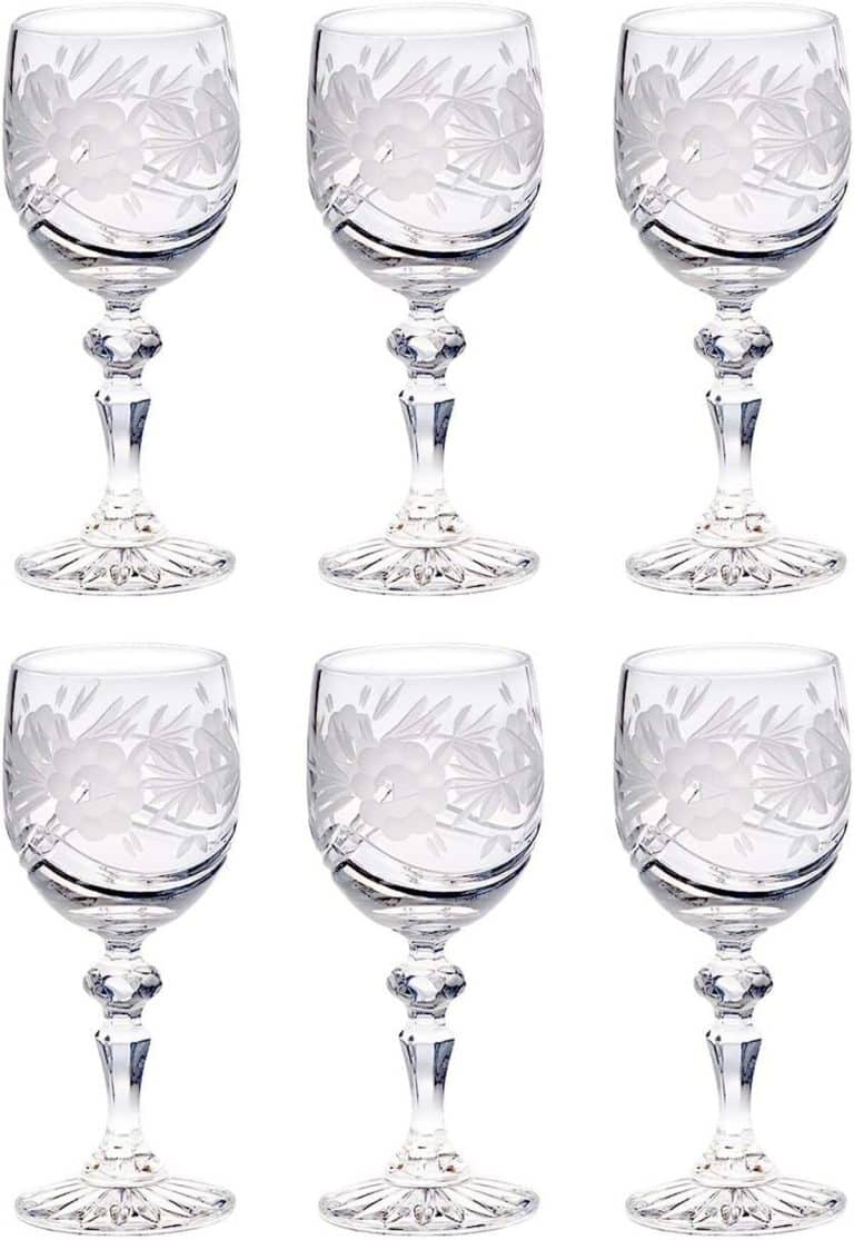 Lot De 6 Verres à Vin Cristal RCR Tattoo 29 Cl - Design Élégant Filigrane Italien - Lavables Au Lave-Vaisselle