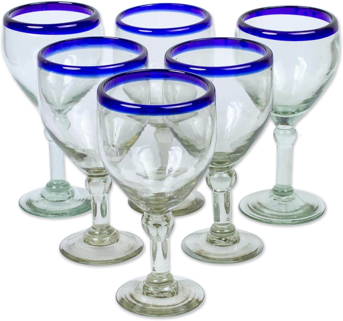 Avis : verres à vin soufflés à la main NOVICA 'Acapulco