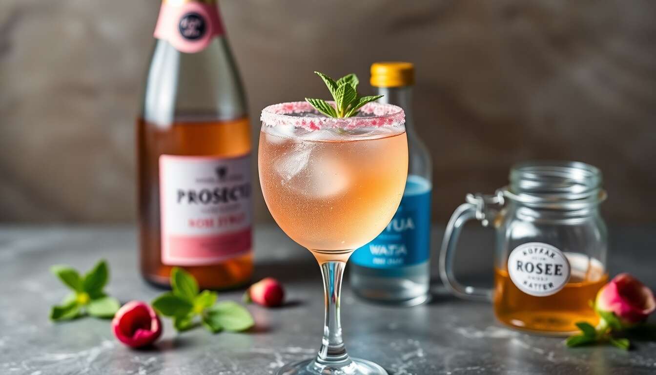 Recette cocktail La Rosette : un délice pétillant