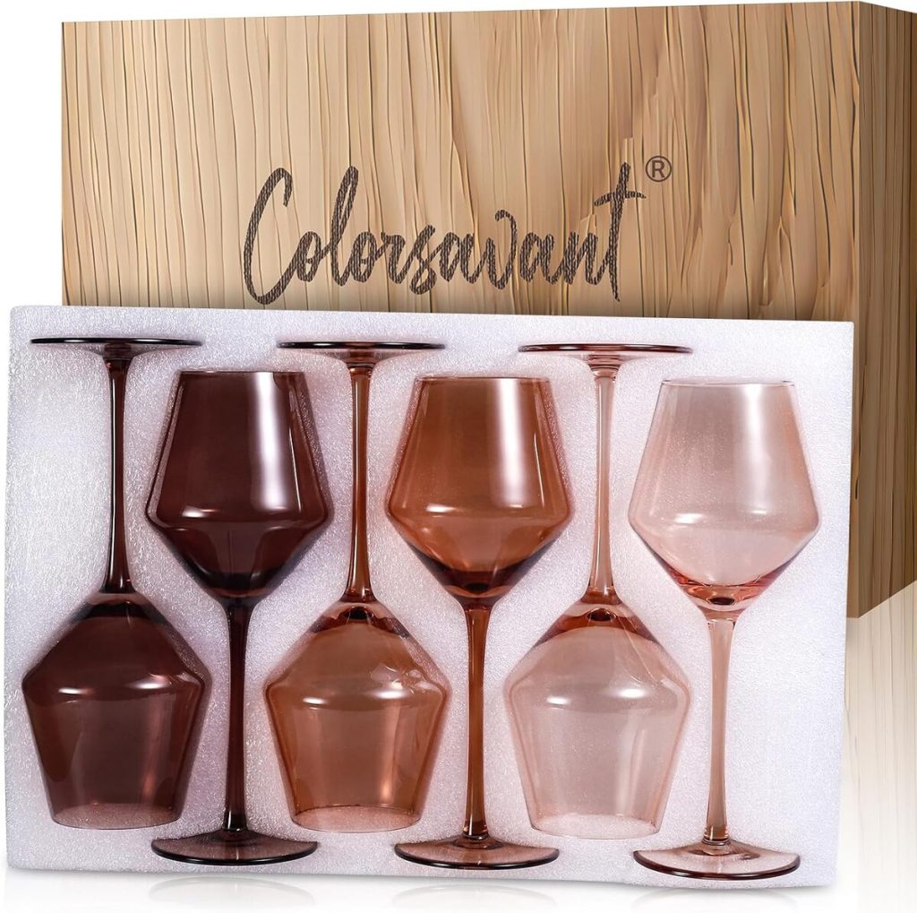 Avis sur les élégants verres à vin Colorsavant Venus en couleur ambre