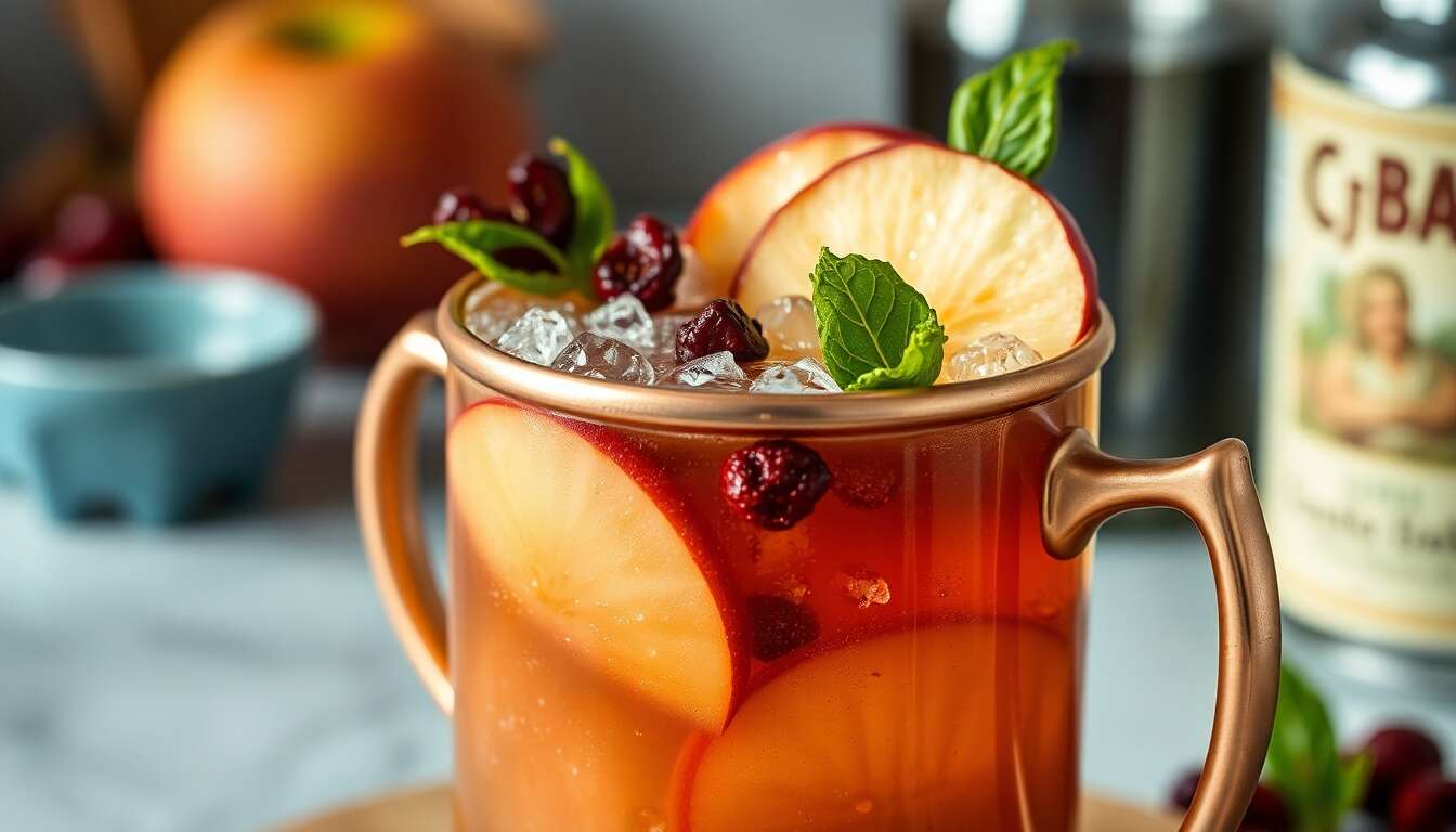 Recette du Moscow Mule Pomme Cranberry