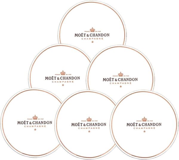 Moet & Chandon Lot de 6 verres à champagne en verre rose doré (édition limitée) Ibiza Imperial Pure Verre Champagne Verre à champagne Or rose