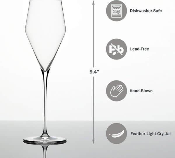 Zalto Denk`Art Lot de 6 flûtes à champagne