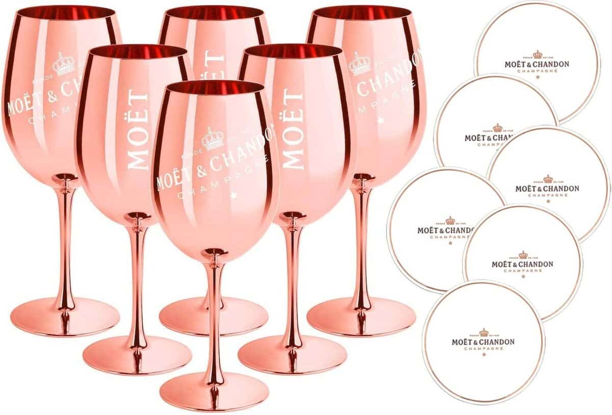 Avis : moet & Chandon verres à champagne rose doré édition limitée