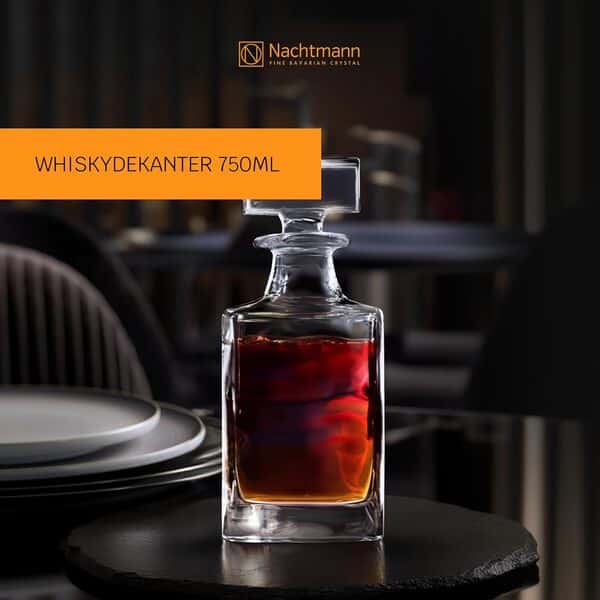 Spiegelau & Nachtmann – 0.75 l Bouteille de Whisky, Verre de Cristal, Paola Julia 8055