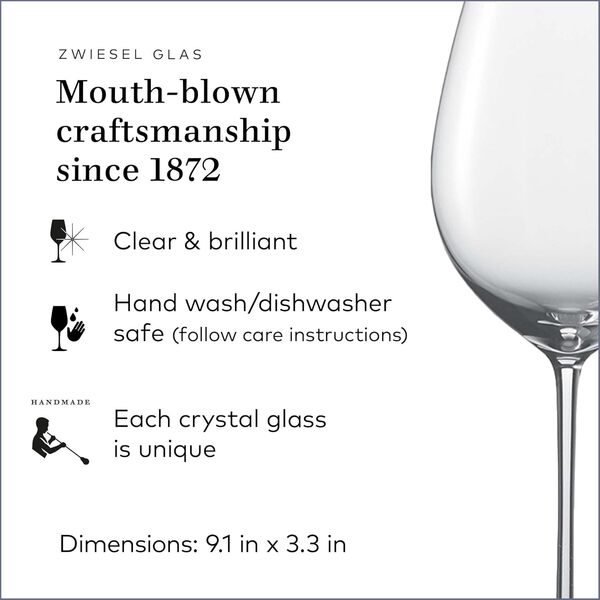 Zwiesel Glas Handmade Enoteca Lot de 2 verres à chardonnay faits main 414 ml