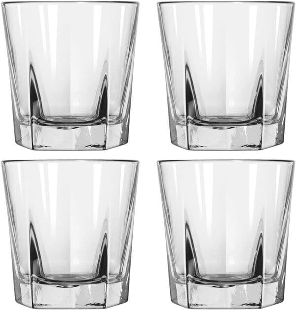 Lot de 4 verres à whisky à whisky avec base lourde 3 cl