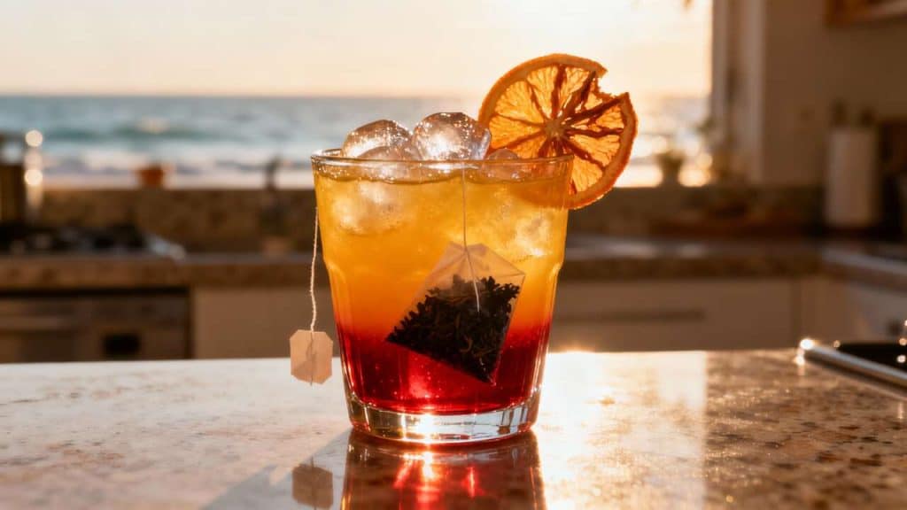 Riviera Sunrise : recette de cocktail ensoleillé au thé