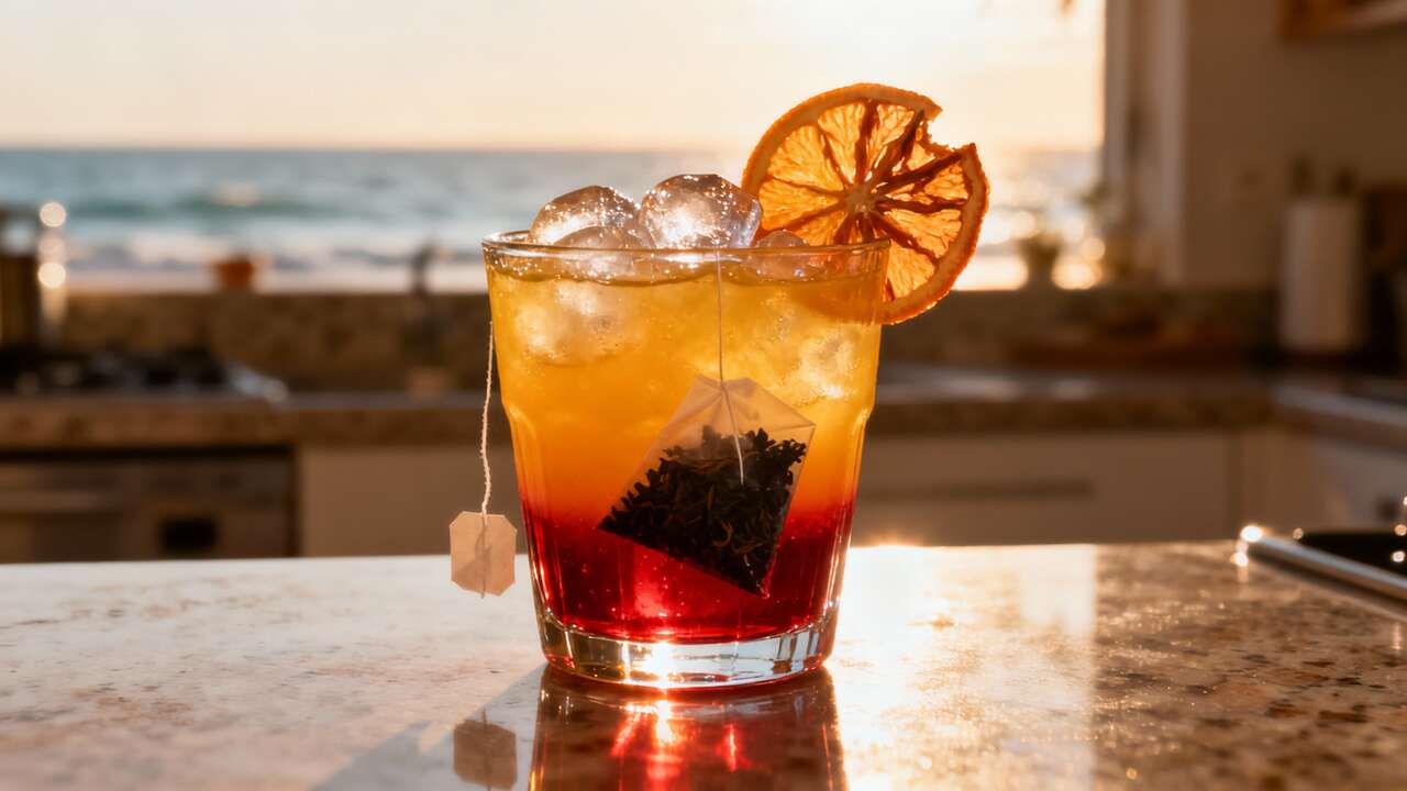 Riviera Sunrise : recette de cocktail ensoleillé au thé