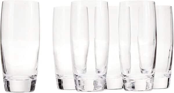Luigi Bormioli 7540023 Michelangelo Boîte de 6 Chopes Forme Haute Cristal Transparent 6,3 x 6,3 x 14,6 cm
