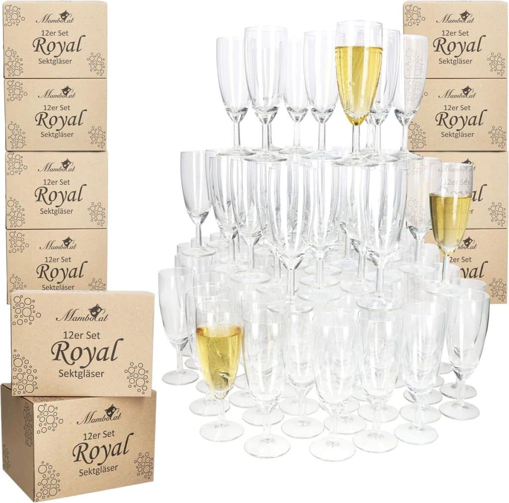 Avis MamboCat flûtes à champagne Royal - lot de 120