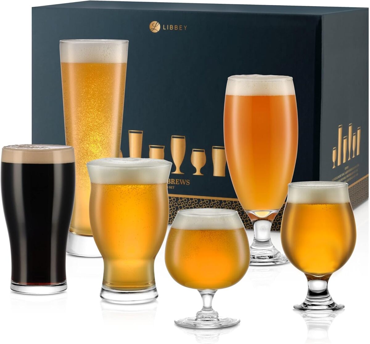 Avis sur le lot de 6 verres à bière assortis Libbey Craft Brews