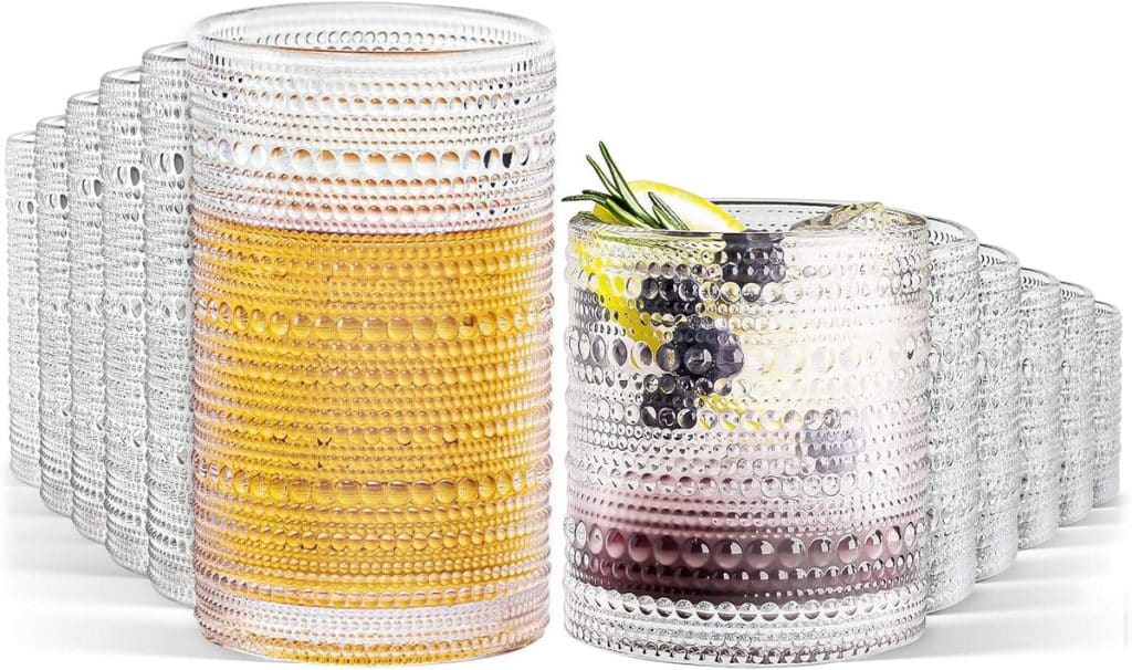 Avis : verres vintage Gorogile Hobnail, élégance et charme rétro