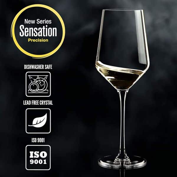 Season STORY Lot de 20 verres à vin blanc modernes de 414 ml, verres à vin en cristal Copas de Vino, verres de restaurant, verres à pied sauvignon blanc, verre à vin chardonnay pour vin blanc et rouge