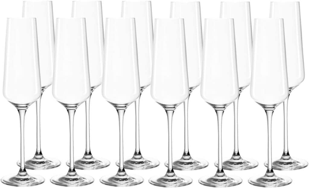 Test des verres à champagne Puccini Leonardo en cristal Teqton